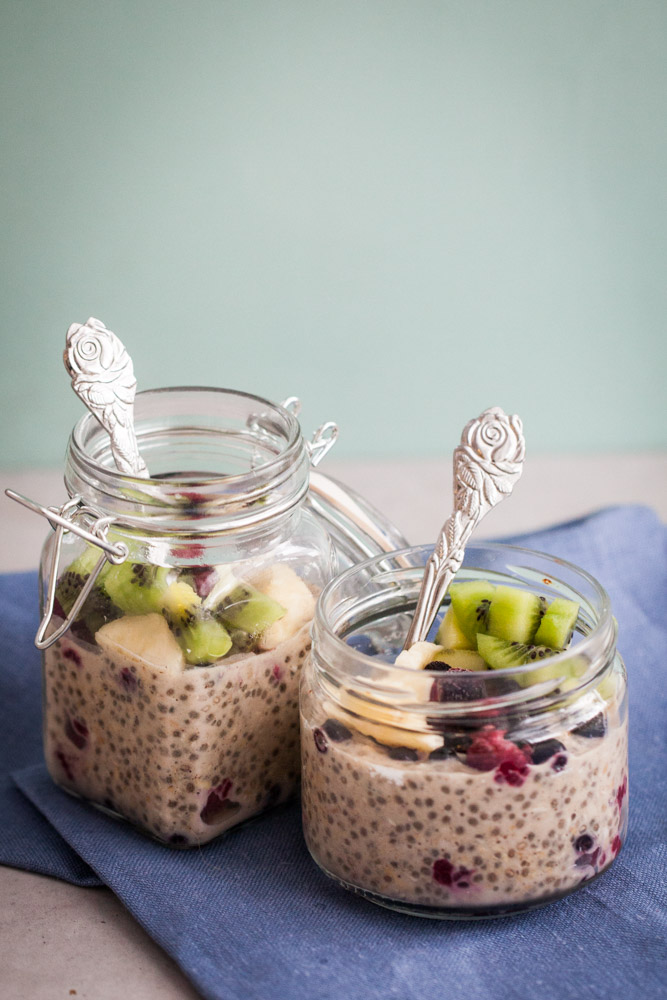 Recept - Overnight oats med chiafrön och havregryn